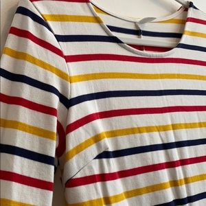⭐️NWT Primary Color Long Sleeved Striped Dress